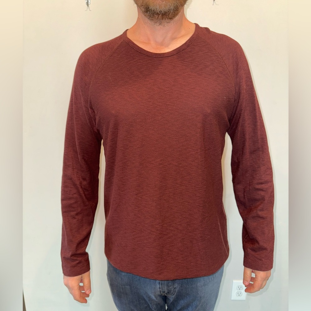Men’s XL Billy Reid Long Sleeve Tee Shirt - Color Rust